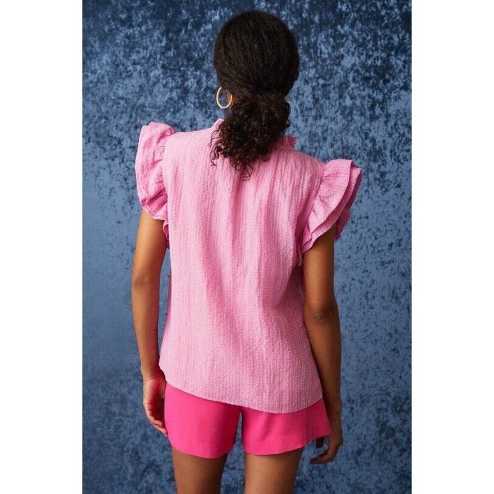 MARIE Oliver Merritt Top Blouse Women Azalea Size XL - Picture 5 of 9